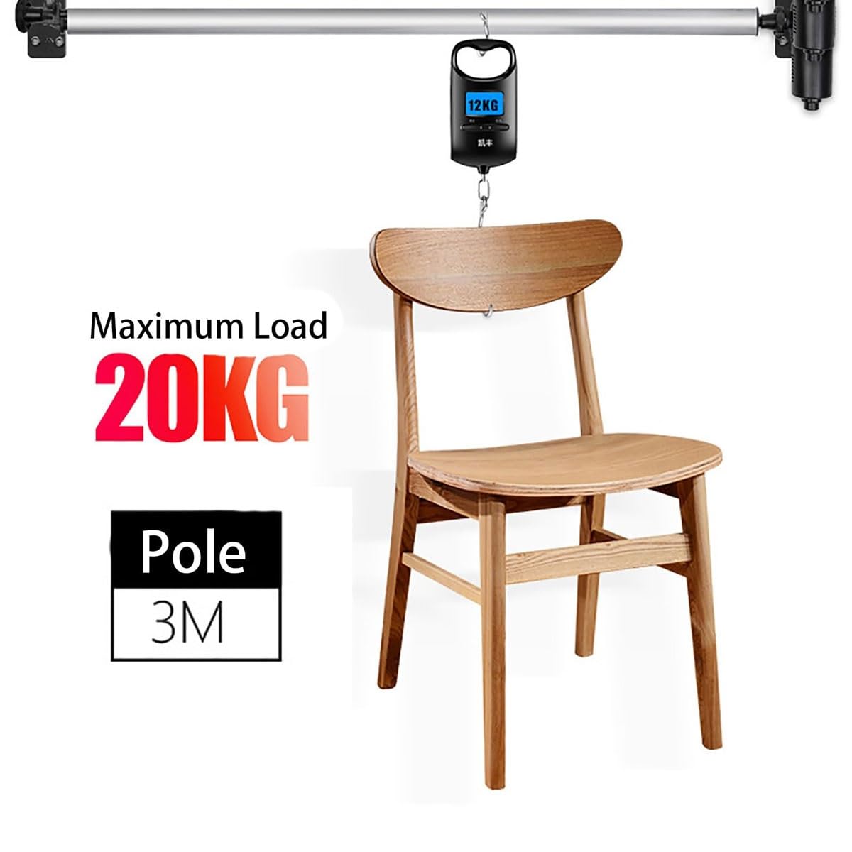 Sistema de soporte de telón de fondo motorizado con control remoto, capacidad de carga de 44 libras, para configuración de estudio fotográfico
