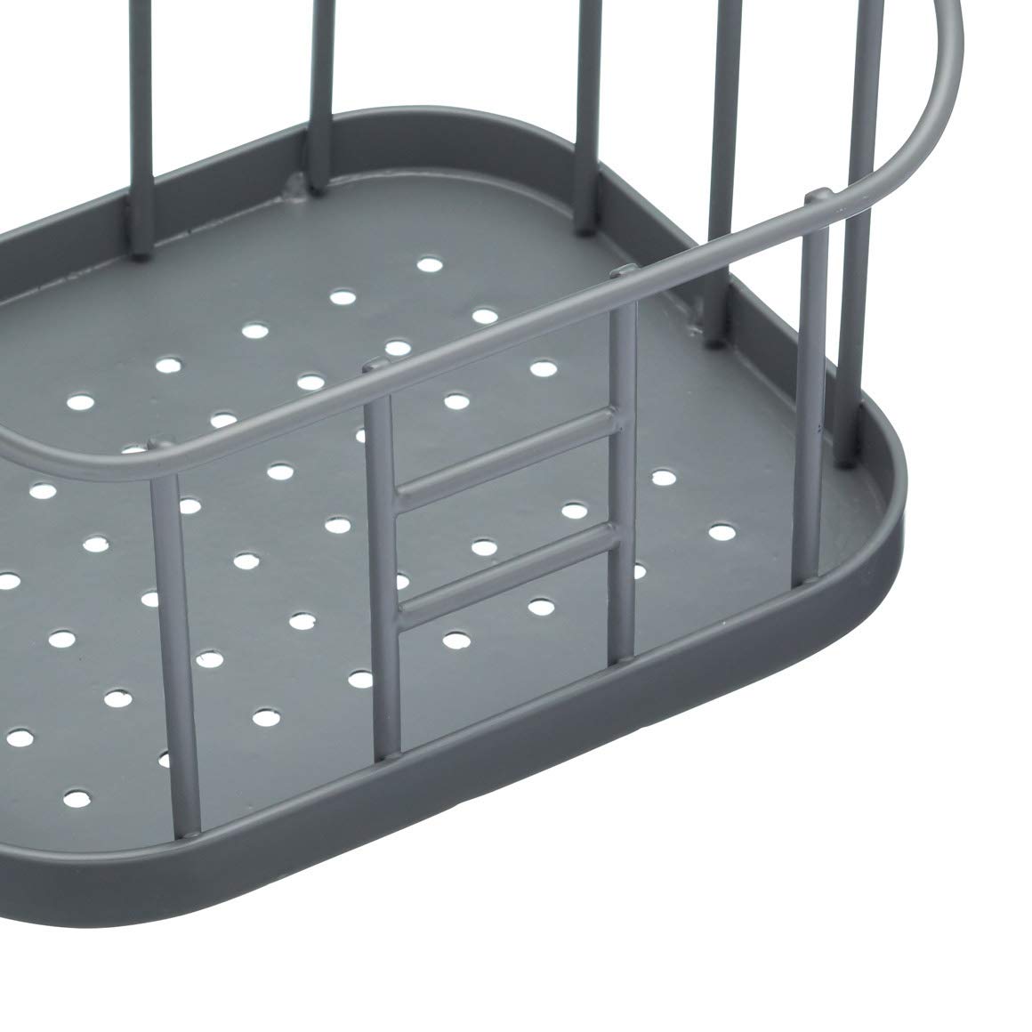 KitchenCraft Living Nostalgia, Koszyk do Zlewu, Metal, 14,3 × 17,3 × 21,5 cm - Kolor Szary