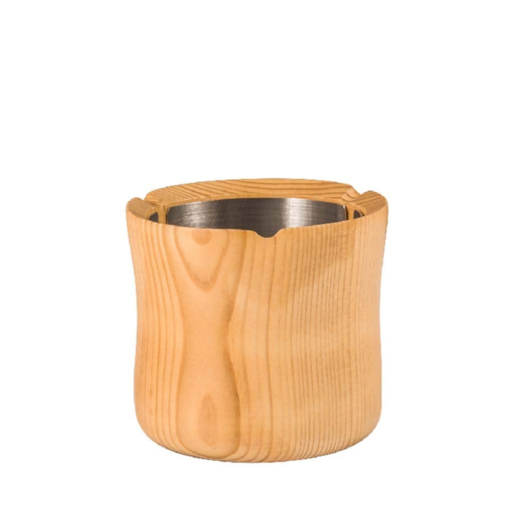 WANG LIQING Solid wood ashtray Chinese restaurant office home simple modern room coffee table creative personality decoration European without cover (Color : Wood color, Shape : A)