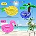 Uniqhia Floating Drink Holder for Pool Party, 12pcs Hawaiian Pool Float Drink Holder Floats, Inflatable Drink Holder Pool Cup Holder, Flamingo Palm Trees Pineapple