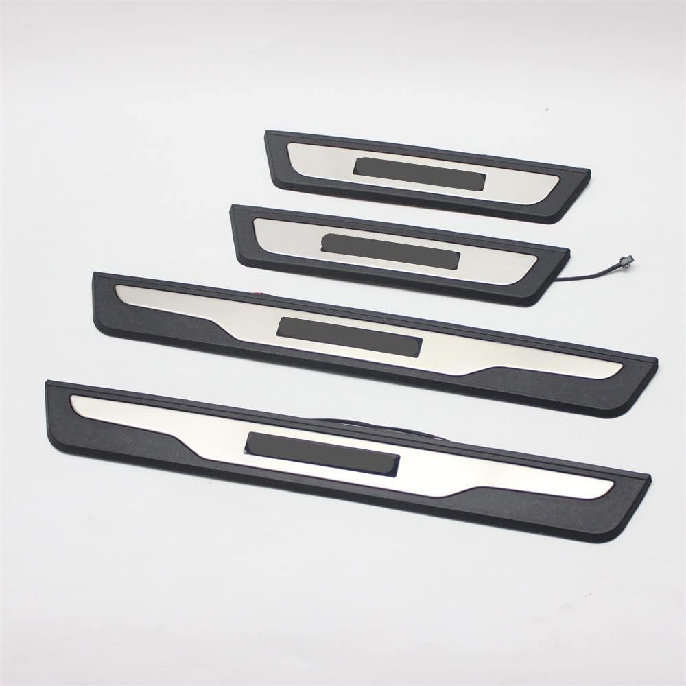 OLIKE for Ford Everest 2015-2020 Fashion Style LED Door Sill Scuff Plate Guard Sills Protector Trim