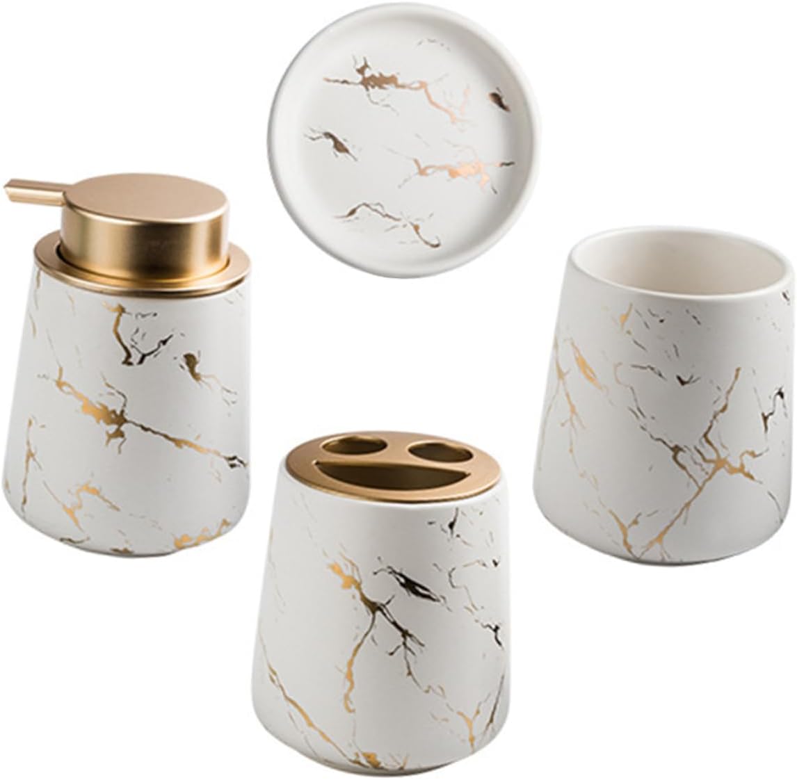 Washing Cup Kit for Toothpaste Toothbrush Ceramic Bathroom Toothbrush Box Soap Dish Lotion Bottle Dark