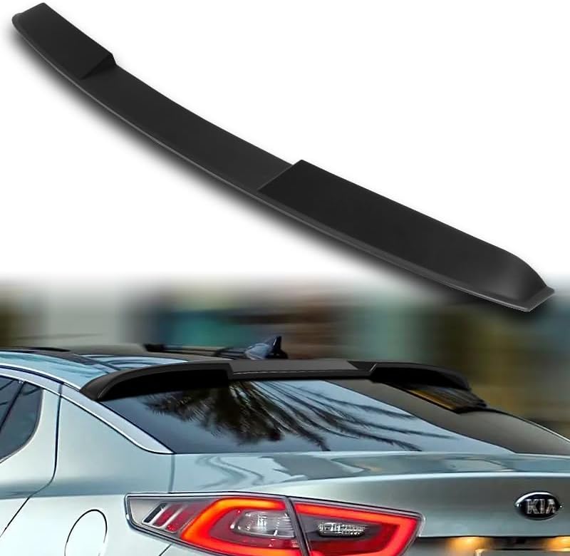 Stay-Tuned W-Power ABS Material Rear Roof Window Visor Spoiler Wing Compatible with 2011-2015 Kia Optima, Auto Body Kit Replacement Parts (Carbon Fiber Painted)