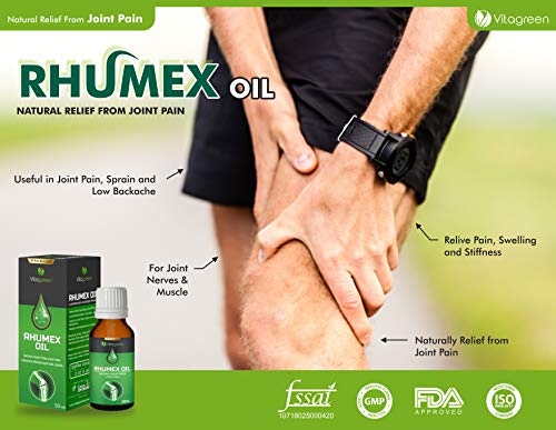 Image of VitaWin Rhumex Ayurvedic Massage Oil 50ml | Herbal Oil for Joint, Muscle & Mobility Support | Traditional Ayurvedic Wellness Formula | External Application
