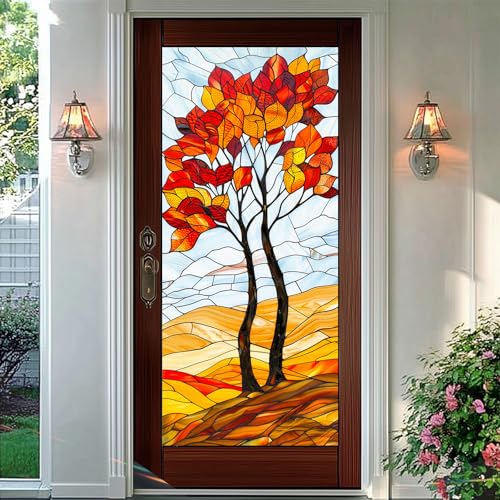 Vinilo decorativo para ventana efecto vidriera 18x39 pulg miniatura 6