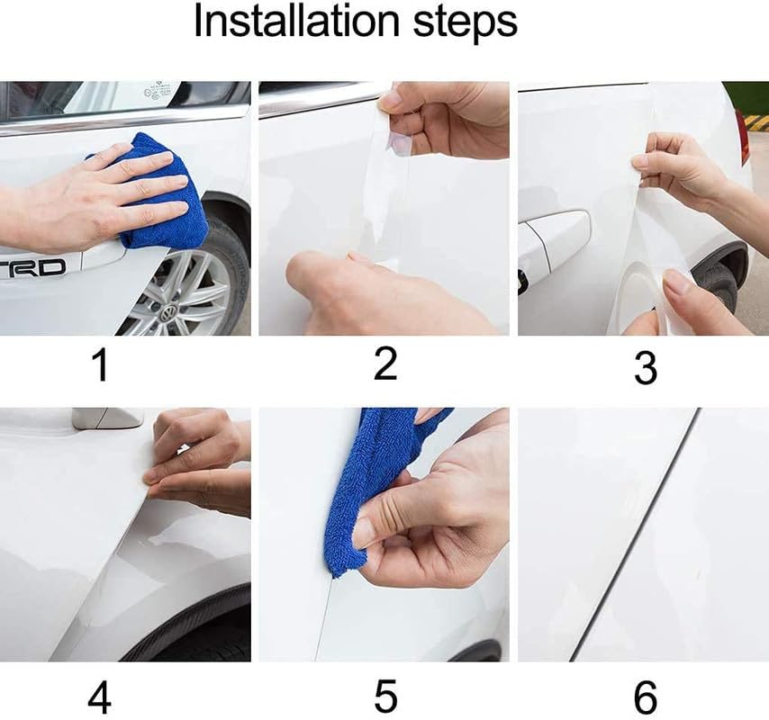 Image of Auto Oprema (Award Winner at INDIA'S Rising Star 2024) Car Door Universal Edge Guard Clear D oor Sill & Trim Protector, Vinyl Protection Film /Tape, Fit for Most Cars (Transparent, 5cm X 16Ft)