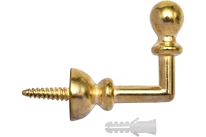 Multipurpose Wall-Mounted Brass Hook