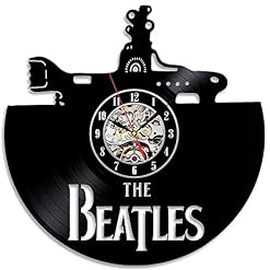 The Beatles Horloge en vinyle LA PLUS populaire de cadeau de Noël - Les Beatles, Paul McCartney, John Lennon, RIngo Starr, George Harrison