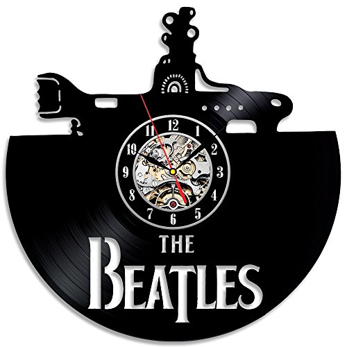 The Beatles Horloge en vinyle LA PLUS populaire de cadeau de Noël - Les Beatles, Paul McCartney, John Lennon, RIngo Starr, George Harrison The Beatles Horloge en vinyle LA PLUS populaire de cadeau de Noël