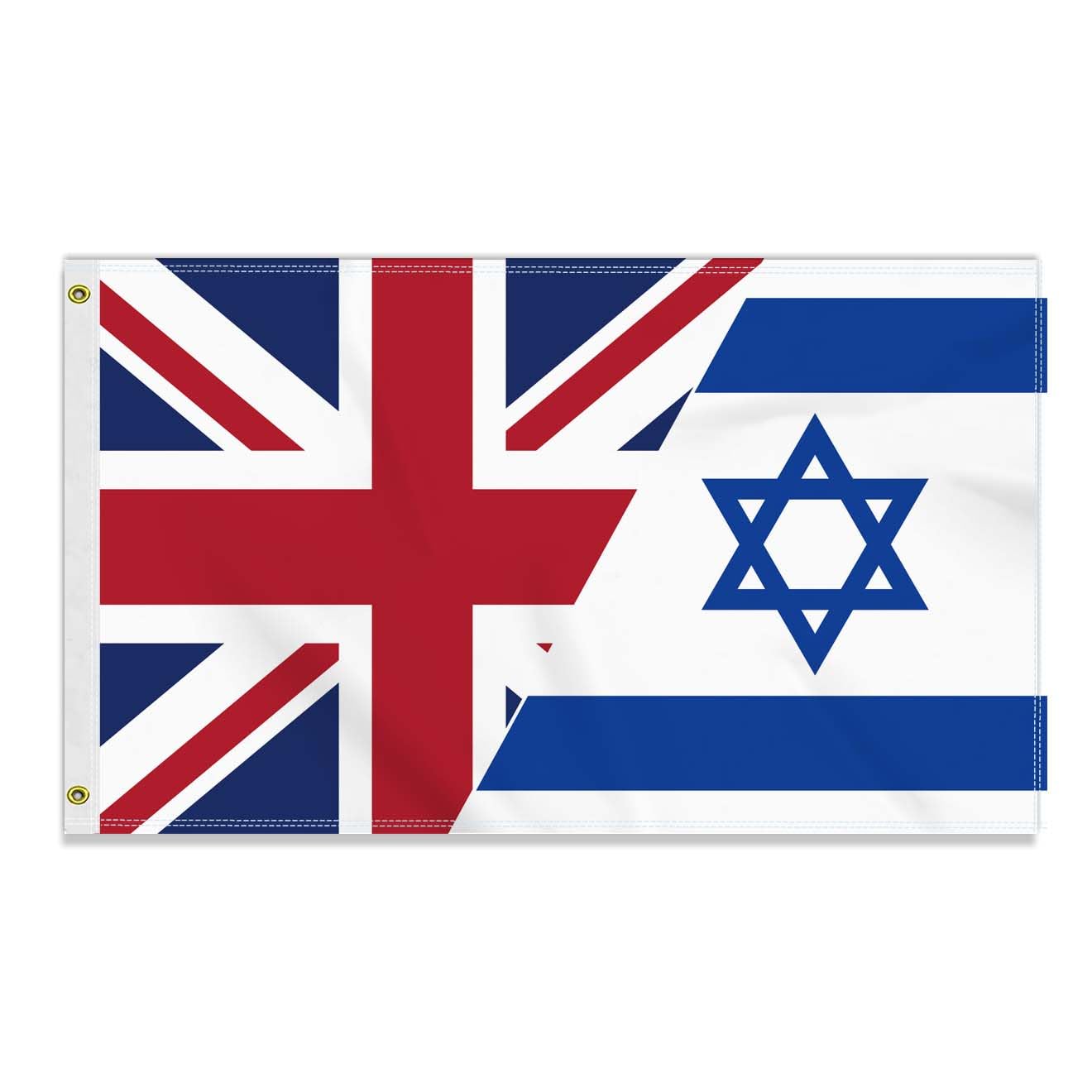 3×5 FT Israel British Friendship Flag, Large 90×150 CM 150D Israeli Outdoor Banner,Decor Garden With Brass Gromment — image 1