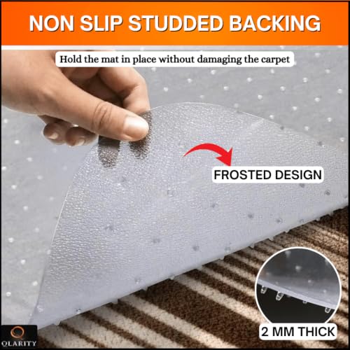 Image of Qlarity Covers 2mm PVC Chair Mat 36 x 48 Inch | Office Carpet Protector Mat
