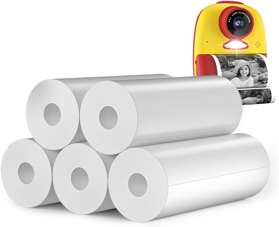 MOREXIMI5 Rolls Refill Print Paper for MOREXIMI Instant Print Camera, Zero Ink Thermal Paper (Only Paper)