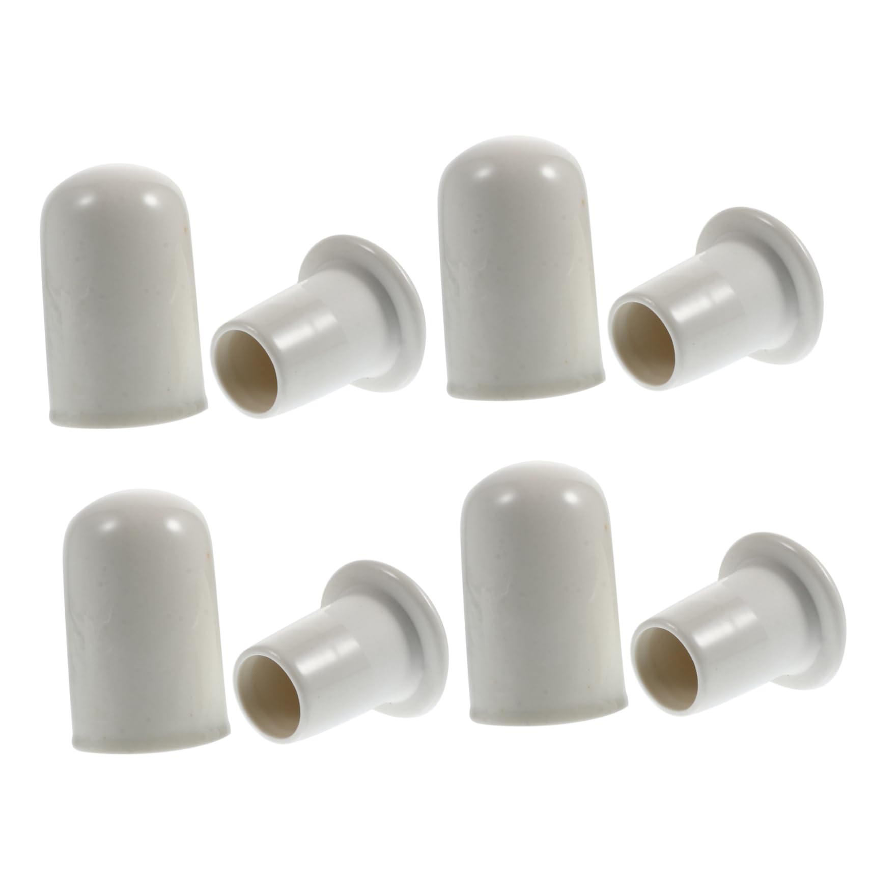 OUNONA 4pcs Ceramic Toothpick Holder Stylish Swab Jar with Lid for Easy Access for Home Office Cafe Party Restaurant Decor