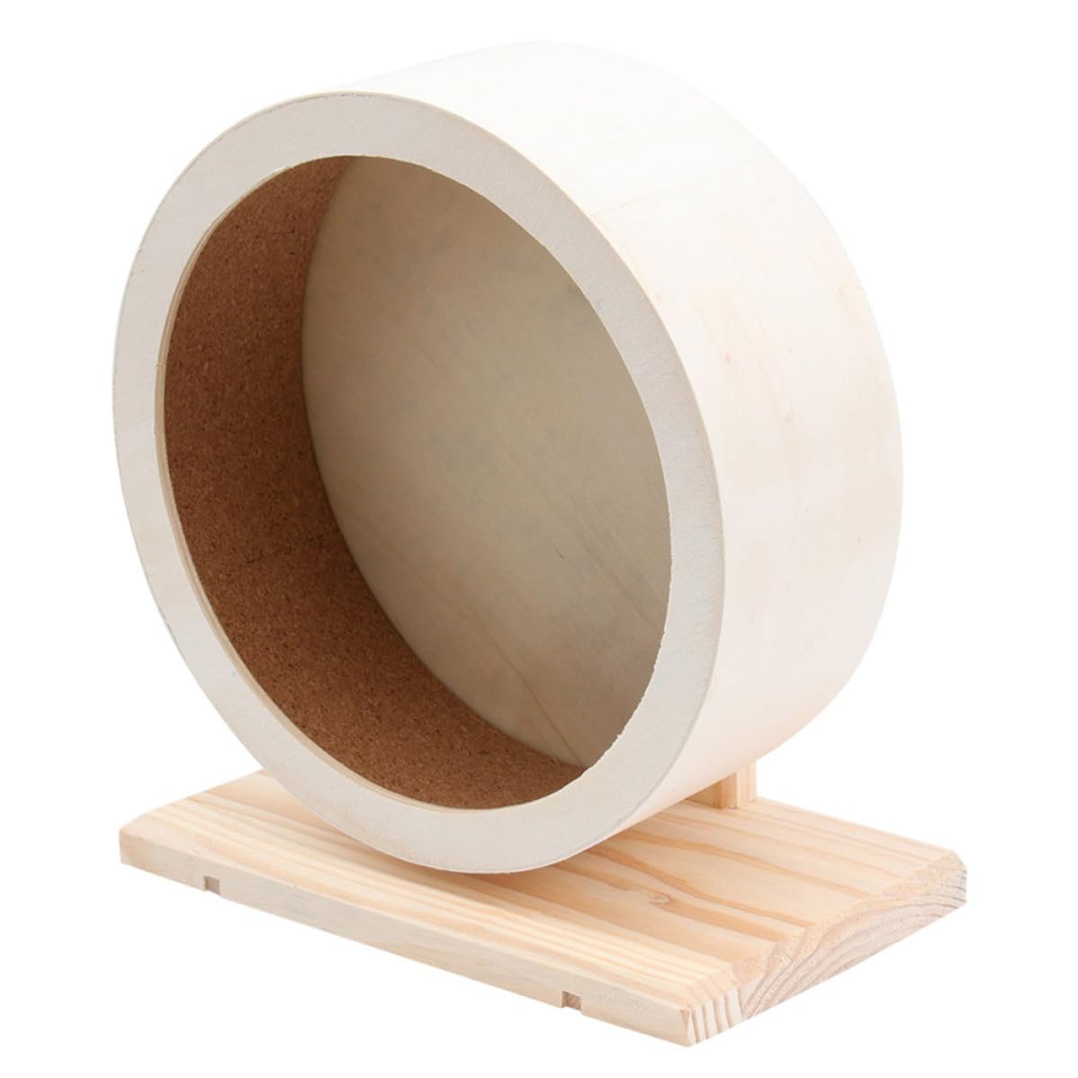 Kichvoe Ruota Silenziosa in Legno per Roditori Piccoli, Gioco Antistress e Divertente, Supporto Stabile e Adatta per Esercizi di Criceti e Cincillà