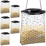 Flies Be Gone Outdoor Fly Trap - Disposable Protein-Powered Attractant Fly Catcher - Natural Attractant Trap for Patios, Ranches. Easy to Use Outdoor Traps, Helps Manage Fly Populations Outdoors