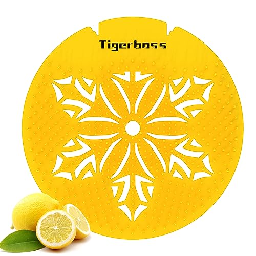 Urinal Screen Deodorizer 30 Pack Urinal Cakes Deodorizer Anti-Splash Urinal Screen Fresh Scent Urinal Mats for Men Bathroom, Toilet, Office, Restrooms, Restaurants, Schools, Hotels(Yellow Lemon)