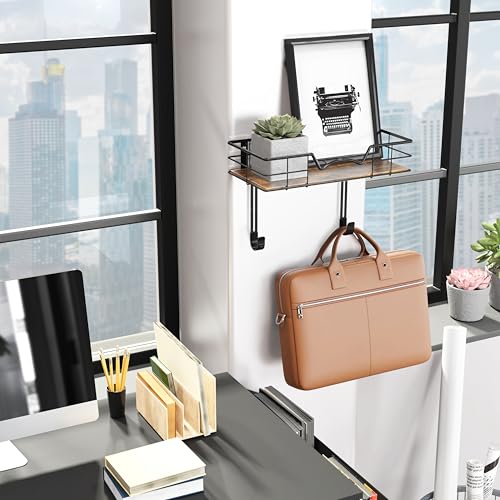 Simple-Houseware-Wall-Mount-Ironing-Board-Holder-wHanger-Shelf-Black