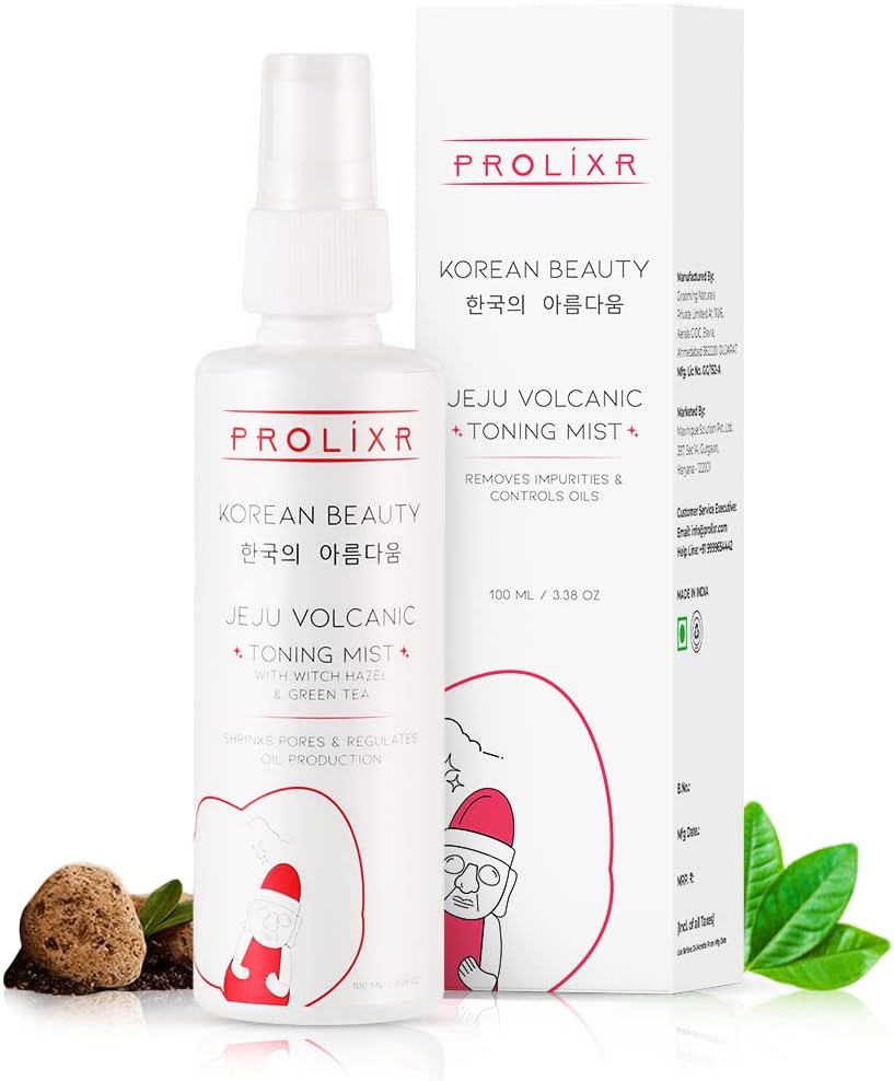PROLIXR 'S Jeju Volcanic Alcohol-Free Face Toner|Pore Tightening|Glowing Skin|Blemishes|Korean Skin Care|Pack of 100Ml
