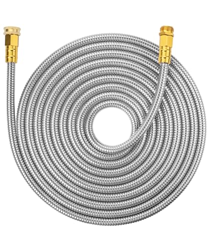 UNCO 25ft Stainless Steel No Kink Metal Garden Hose