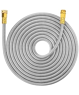 UNCO- Metal Garden Hose, 25 Feet Stainless Steel, No Kink, Lightweight