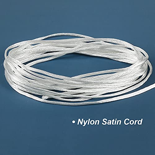 Image of Tenn Well 295ft 2mm Satin Rattail Cord Nylon White for Macrame