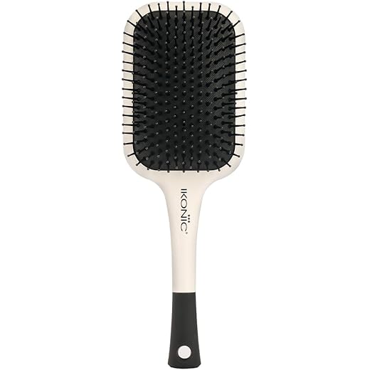 Ikonic Artistic Paddle Hair Brush - White & Black