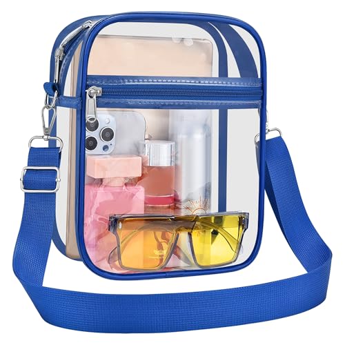 Image of USPECLARE Clear Purse for Stadium Events Transparent Messenger Bag | Stadium Approved Clear Crossbody Bag with Adjustable Straps for Men and Women for Concerts, Game Days, Outdoor Events