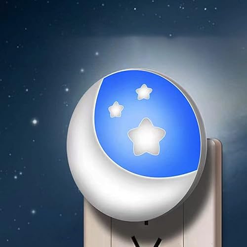 LKYUYV Enchufe de luz nocturna lámpara de luna lámpara de luz nocturna LED con sensor inteligente del atardecer al amanecer luz blanca diurna