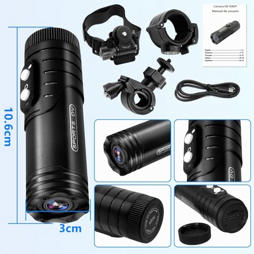Miniatura 7 de Tangmi Camara Deportiva, Wifi Action Cam, 1080p Hd 120 Gran Angular Camara Moto Con Nivelación Automática Del Horizonte Y Batería Grande Para 7 Horas