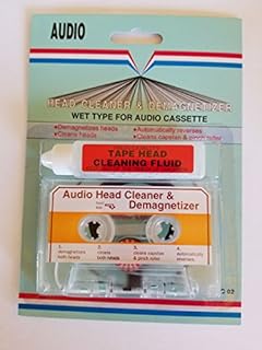 AUDIO CASSETTE TAPE HEAD CLEANER & DEMAGNETIZER WET-TYPE FOR HOME CAR OR PORTABLE DECKS