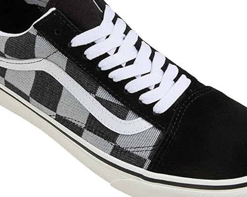 Vans Chaussures Old Skool Vn000d5nbma1 Baskets Homme Cuir Et Tissu Noir, Noir , 44 EU