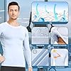 HYCOPROT Maglietta a Compressione da Uomo, Maglietta Sportiva a Maniche Lunghe Traspirante da Asciugatura Rapida per Allenamento Palestra Corsa (IT, Testo, L, Regular, Regular, Bianco) #4