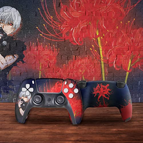 Tokyo Ghhoul Custom PS-5 Controller Wireless compatible with Play-Station 5 Console by BCB Controllers | Proudly Customized in USA with Permanent HYDRO-DIP Printing (NOT JUST A SKIN)