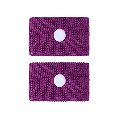 HABAGOU 14pcs Travel Travel Morning Muñecas Muñecas Muñecas Anti Movimiento Muñeca Pulsera Anti Nausea Car Van Van Plane Pulsera (Color : Purple) Cover