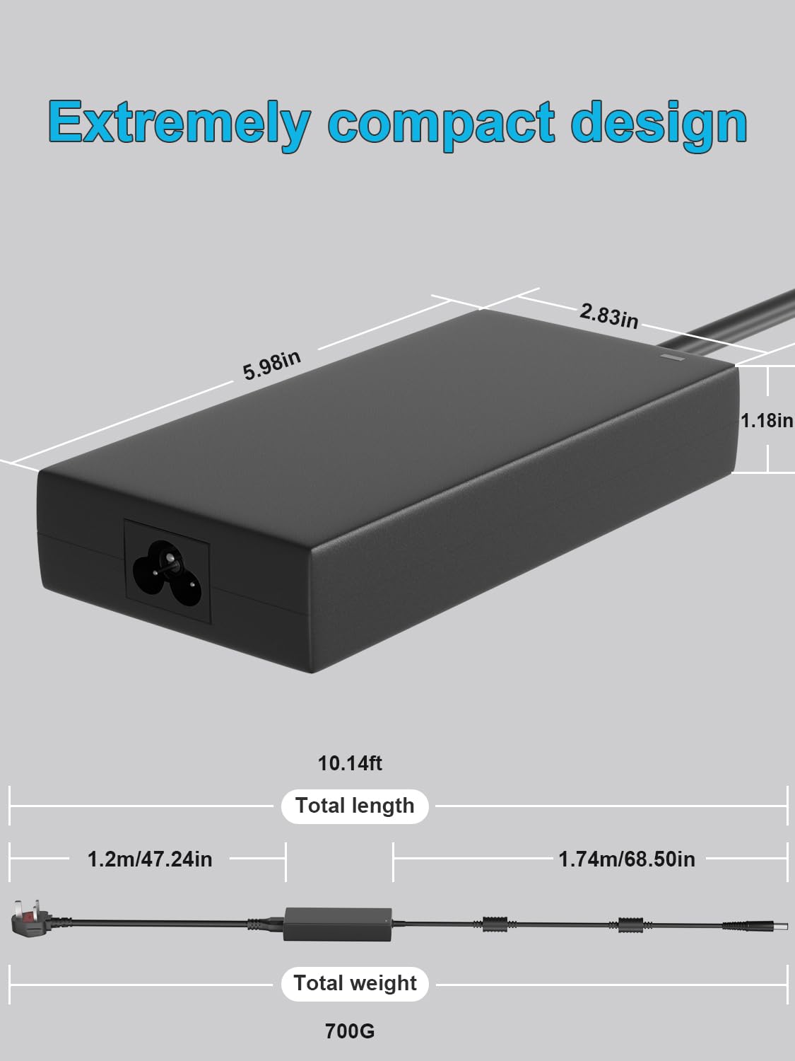 180W 130W Ladekabel Netzteil Ladegerät für Dell Dock WD15 WD19 WD19S UD22 WD25 SD25 D6000 D6000S K20A K17 K22A Thunderbolt TB16 TB15 K16A WD22TB4 SD25TB4 WD19TB WD19TBS Docking Station