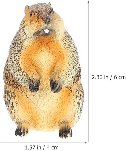 Gadpiparty Figura realista de marmota, modelo de marmota, modelo de animal, decoración del hogar, estatua de jardín al aire libre, estatua de
