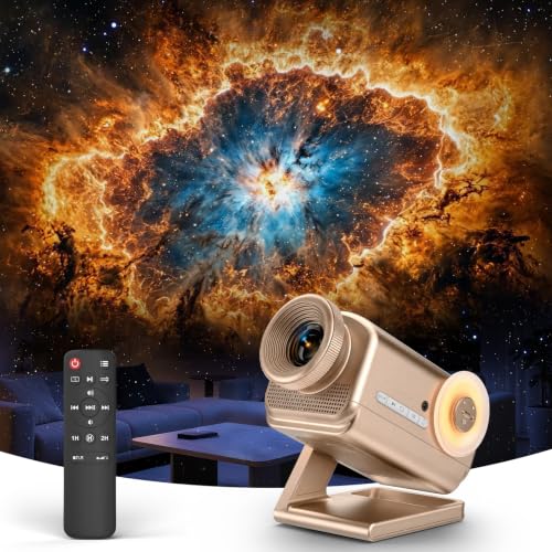 Image of Rossetta 3D Projector with 60 Scenes, Galaxy Star Projector for Room Decor | Bluetooth Speaker, 1H /2H Timer & Remote, Night Light for Bedroom, Party, Christmas & Birthday Gifts for Adults, Girls, Boys