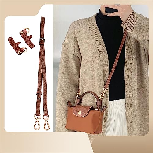 Image of Chispee Leather Shoulder Strap Replacement Set, Adjustable Purse Strap Extender for Crossbody Bag Conversion