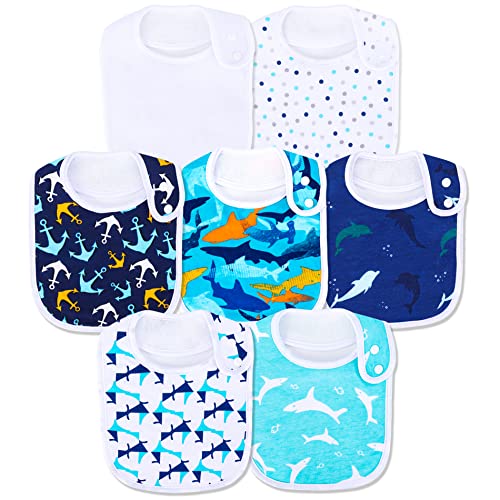 Image of Benoxine Waterproof Baby Bibs for Boys & Girls Soft and Absorbent Bandana Drool Bibs Set for Infant Newborn 0-12 Months