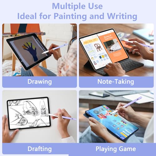 Image of Stylus Pen for iPad 2018-2023 with Palm Rejection, Active Pencil for iPad 10th /9th /8th /7th /6th Generation, for iPad Pro 11 /12.9 inch, for iPad Air 5th /4th /3th, for iPad mini 6th /5th Gen(Sky Grey)