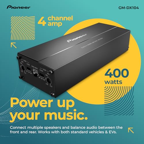 Pioneer GM-DX104 4-Channel Class D Bridgeable Car Amplifier – 400W Max Power, 45W RMS - Image 4