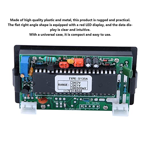 Image of Mini Digital DC Voltmeter, 79x43x24 mm 4 Digit Voltage Tester Meter with Red LED Display Panel for Measure Various Battery Voltages(DC 500mV /1V /2V)