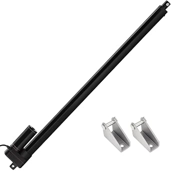 850mm 34 Inch Stroke Linear Actuator 12V Heavy Duty 3000N/660lbs IP65 Waterproof Electric Actuator 5mm/s with Mounting Brackets