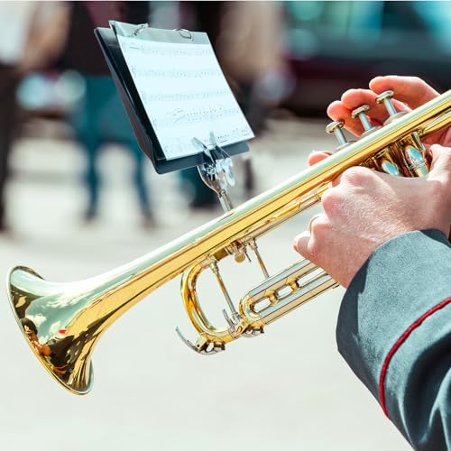Starfavor 5 Pieces Flip Folder Pages Marching Band Music Supplementary Sheets Flip Folio Folder with 2 Holes 7.2 x 6.4 Inches for Gigs Perfomance Music Exercises Lessons
