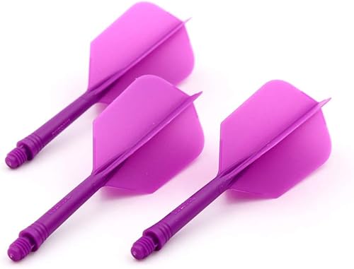 Miniatura 23 de ROST - Eje de dardos y vuelos integrados medianos, forma delgada, juego de 3 Verde