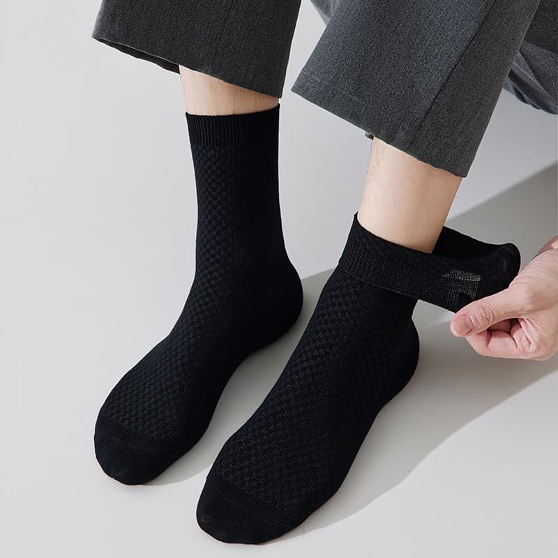 CHAUSSETTES ALESSIO MI-HAUTES EN FIBRE DE BAMBOU PREMIUM, Douces Et Respirantes Pour Le Travail Et Le Quotidien EU38-43