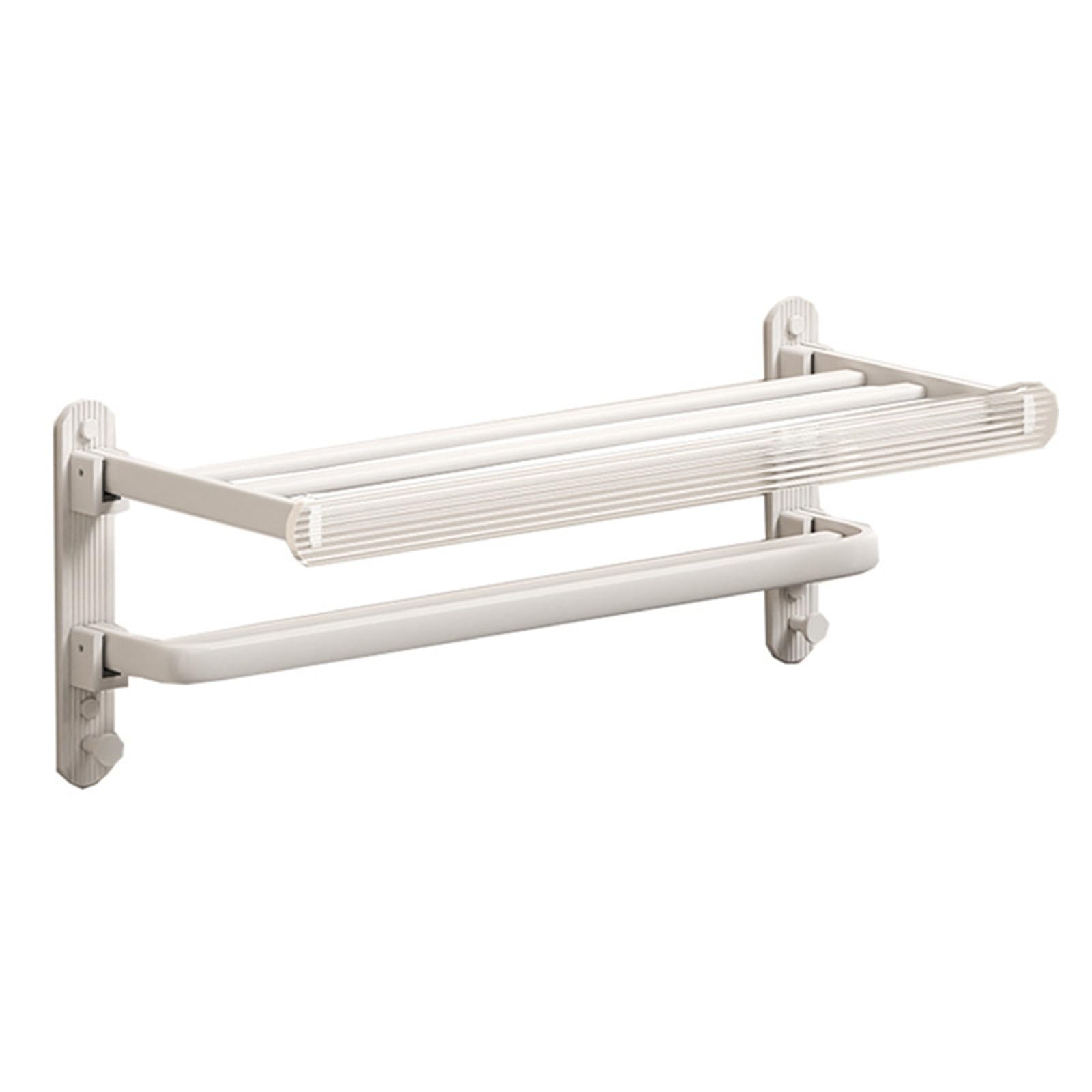 Towel Rail Wall Mounted Bathroom Shelf Folding Bath Towel Rack Holder for Bathroom