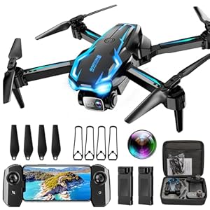 2K HD FPV Drone with Camera for Adults – Altitude Hold, One-Key Takeoff/Landing, 3 Speed Modes, Headless Mode, 2 Batteries, Foldable & Portable, Best Gifts for Beginners, Teen Boys & Girls