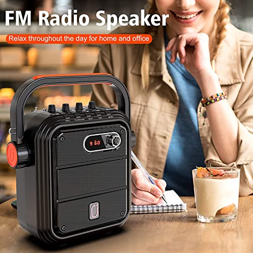 JYX Karaoke Anlage mit 2 Mikrofonen, Lautsprecher Bluetooth Karaoke System PA Komplettsets Anlage Karaoke Maschine unterstützt TWS/AUX/FM/Rec/TF/USB für Party/Erwachsene/Kinder