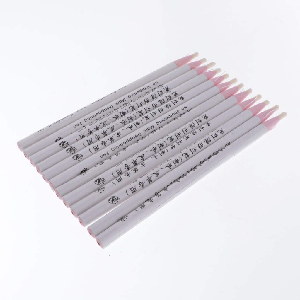 10 Set 12 Stück Schneiderkreide Bleistift China Marker Peel-Off Bleistifte für Stoff weiß